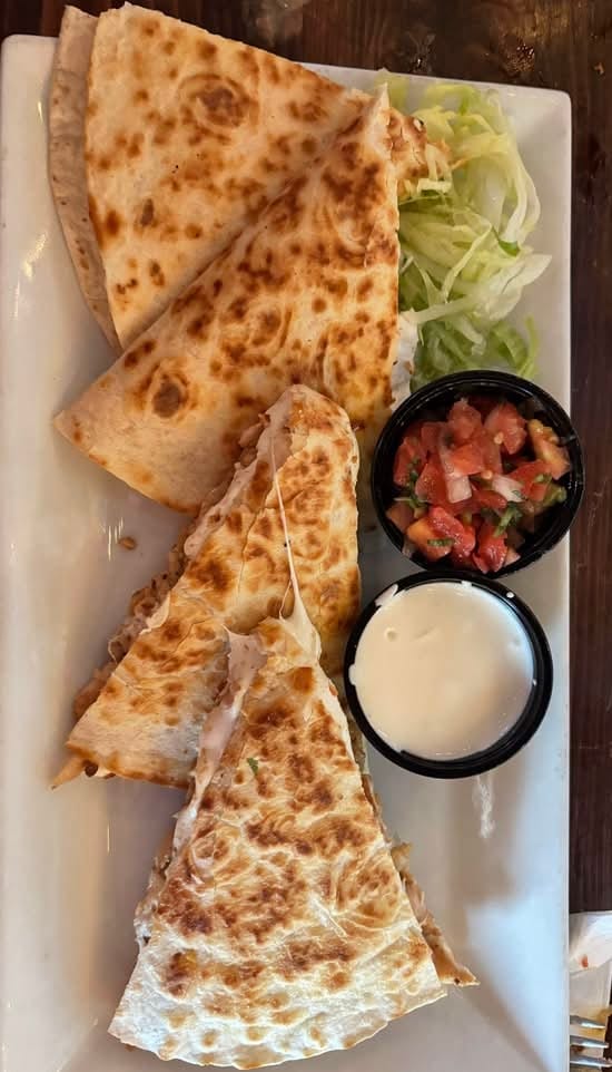 Chicken Quesadillas.